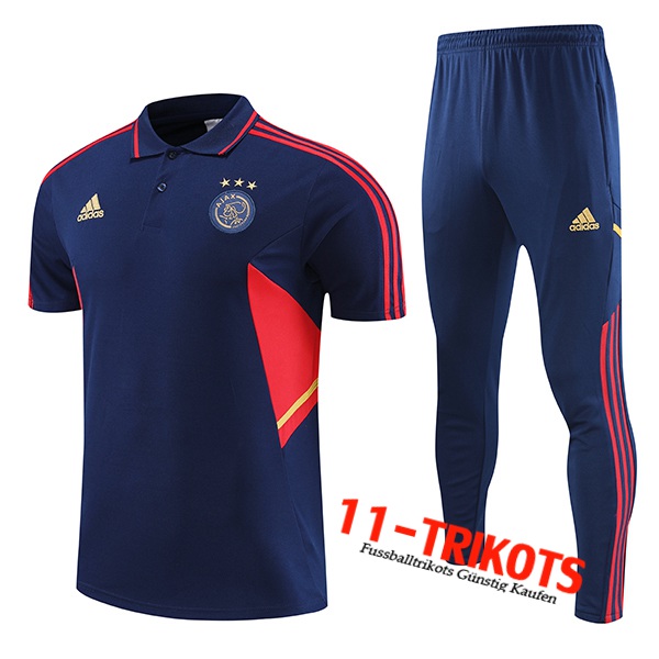 Ajax Poloshirt Navy blau 2022/2023