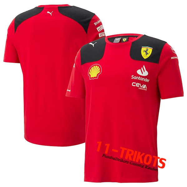 T-Shirt F1 Scuderia Ferrari Team Rot 2023