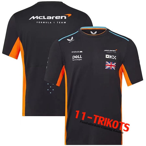 T-Shirt F1 F1 McLaren Team Schwarz/Orange 2023