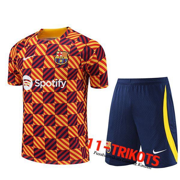 FC Barcelona Trainingstrikot + Shorts Gelb 2023/2024