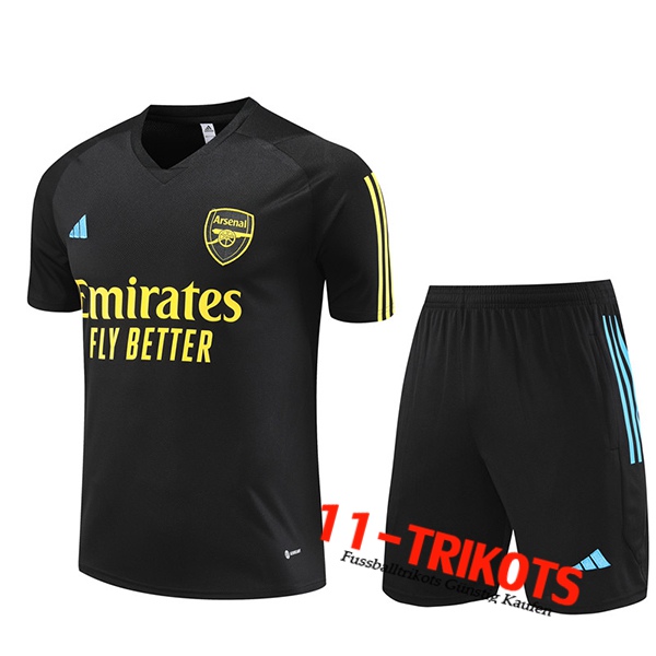 Arsenal Trainingstrikot + Shorts Schwarz 2023/2024
