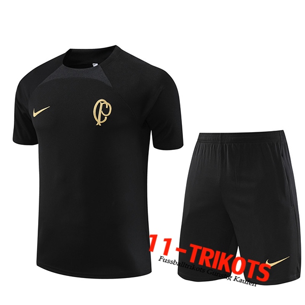 Corinthians Trainingstrikot + Shorts Schwarz 2023/2024