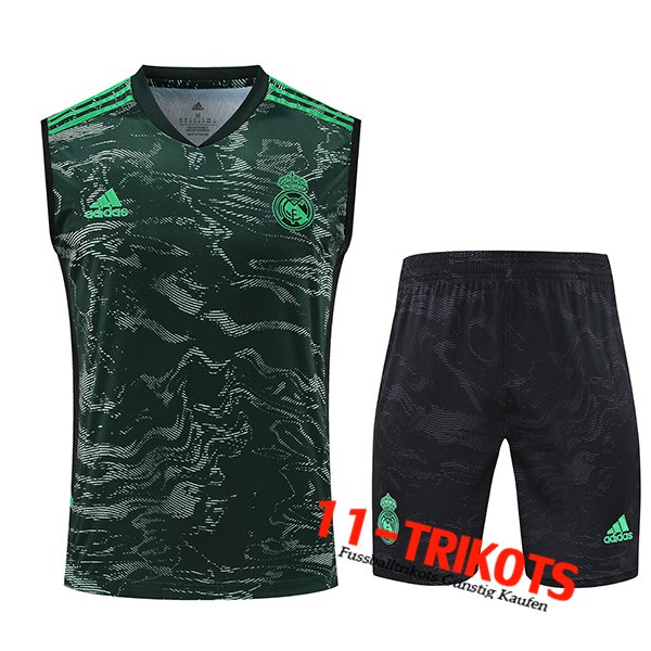 Real Madrid Trainings-Tanktop + Shorts Grün 2023/2024