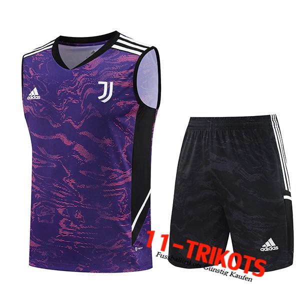 Juventus Trainings-Tanktop + Shorts lila 2023/2024