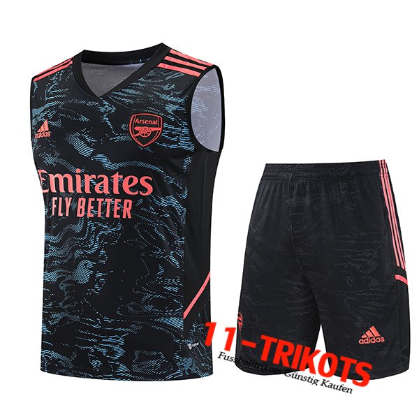 Arsenal Trainings-Tanktop + Shorts Schwarz 2023/2024