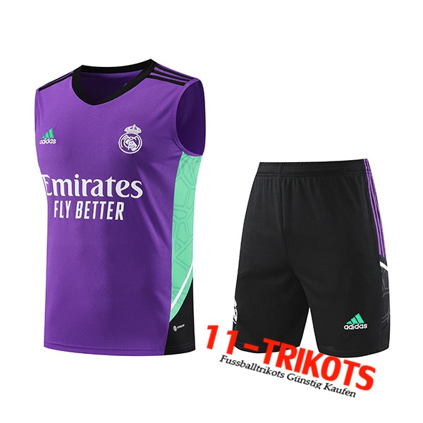 Real Madrid Trainings-Tanktop + Shorts lila 2023/2024