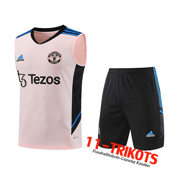 Manchester United Trainings-Tanktop + Shorts Orange 2023/2024