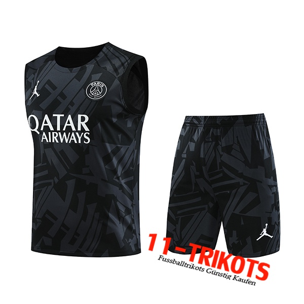 PSG Jordan Trainings-Tanktop + Shorts Schwarz 2023/2024
