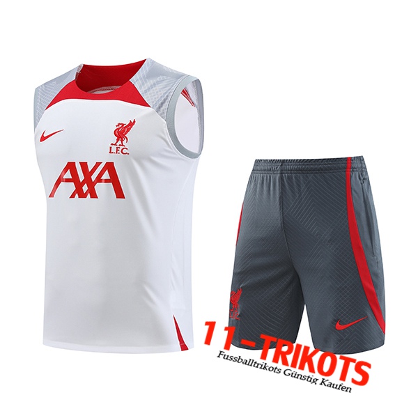 FC Liverpool Trainings-Tanktop + Shorts Weiß 2023/2024