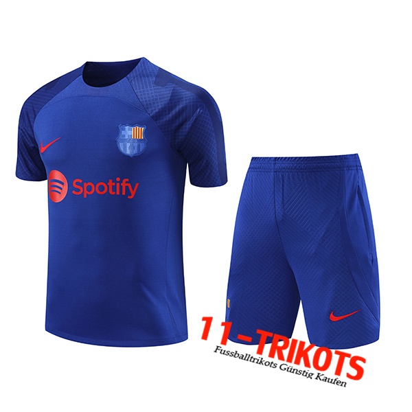 FC Barcelona Trainingstrikot + Shorts Navy blau 2023/2024