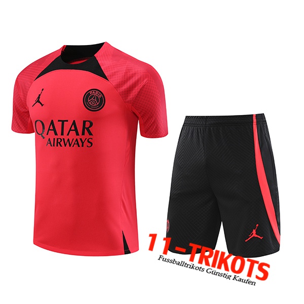 PSG Jordan Trainingstrikot + Shorts Rot 2023/2024