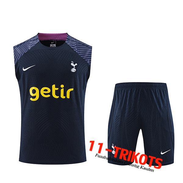 Tottenham Hotspur Trainings-Tanktop + Shorts Navy blau 2023/2024