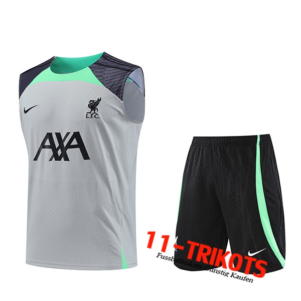 FC Liverpool Trainings-Tanktop + Shorts Grau 2023/2024