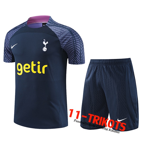 Tottenham Hotspur Trainingstrikot + Shorts Navy blau 2023/2024
