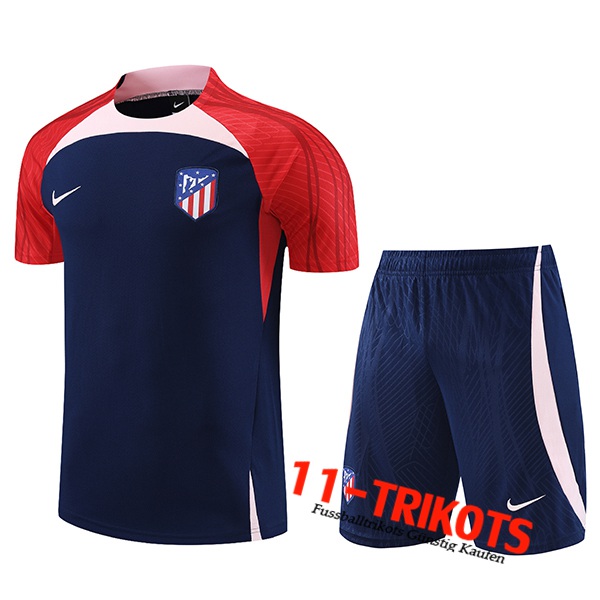 Atletico Madrid Trainingstrikot + Shorts Navy blau 2023/2024