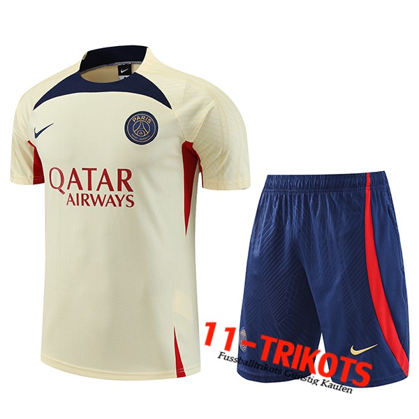 PSG Trainingstrikot + Shorts Gelb 2023/2024