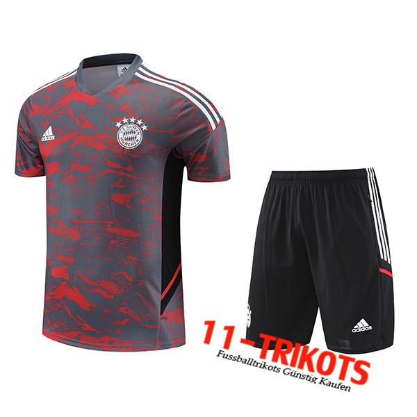 Bayern München Trainingstrikot + Shorts Rot/Grau 2023/2024