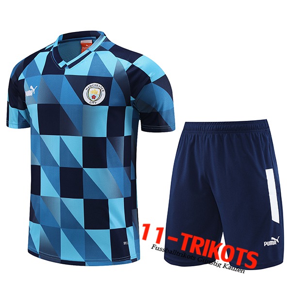 Manchester City Trainingstrikot + Shorts Hellblau 2023/2024