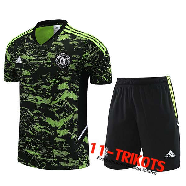 Manchester United Trainingstrikot + Shorts Grün 2023/2024