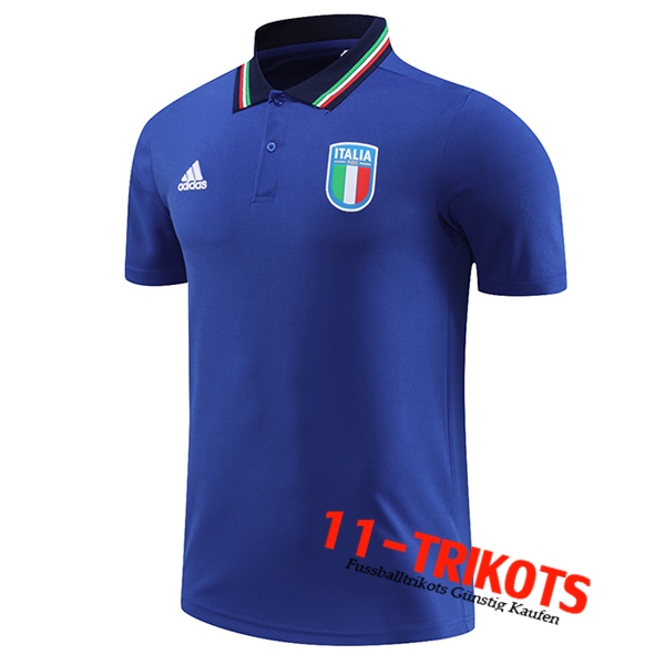 Italien Poloshirt Blau 2023/2024