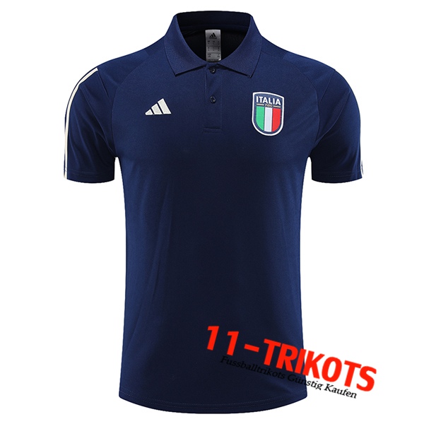 Italien Poloshirt Navy blau 2023/2024