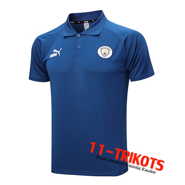 Poloshirt Manchester City Navy blau 2023/2024