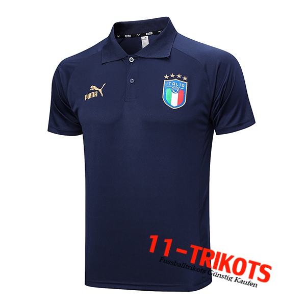 Poloshirt Italien Navy blau 2023/2024 -02