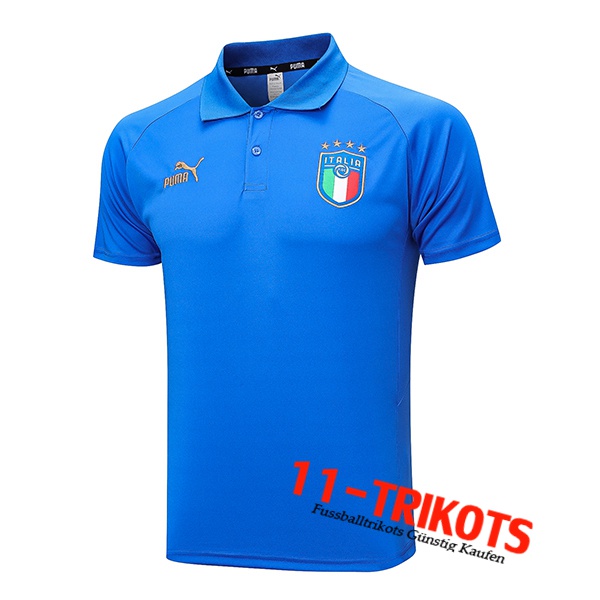 Poloshirt Italien Blau 2023/2024 -02