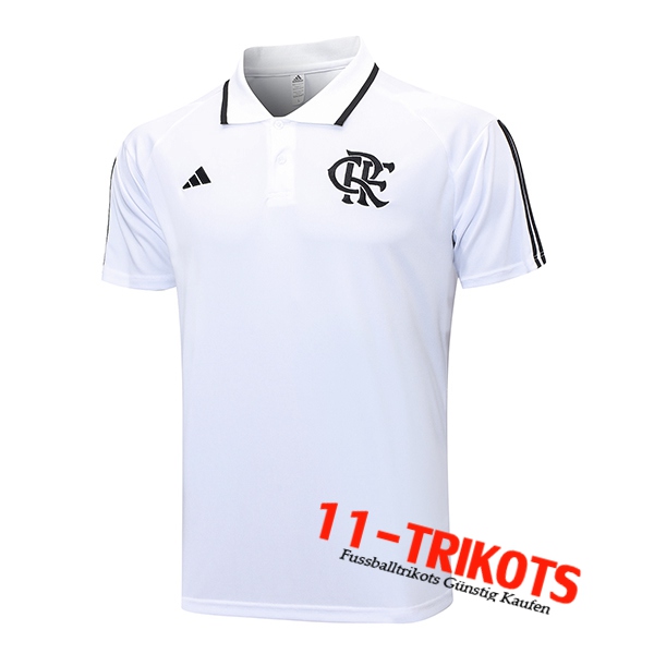 Poloshirt Flamengo Weiß 2023/2024