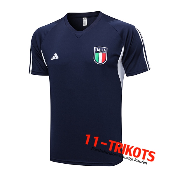 Poloshirt Italien Navy blau 2023/2024 -03