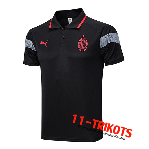 Poloshirt AC Milan Schwarz 2023/2024