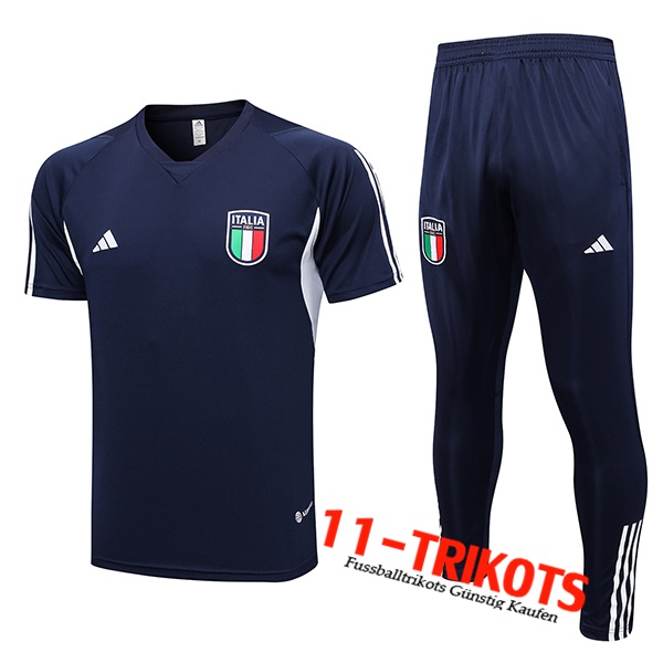 Poloshirt Italien Navy blau 2023/2024