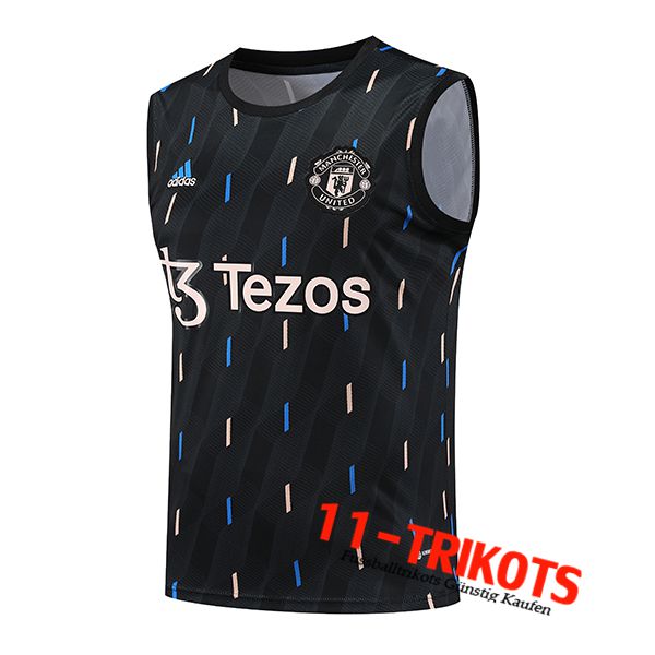 Manchester United Trainings-Tanktop Schwarz 2023/2024