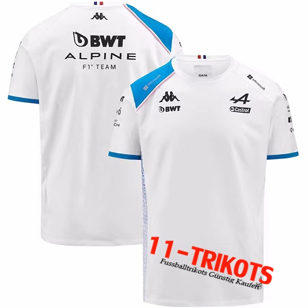 T-Shirt F1 Alpine Racing Team Weiß 2023