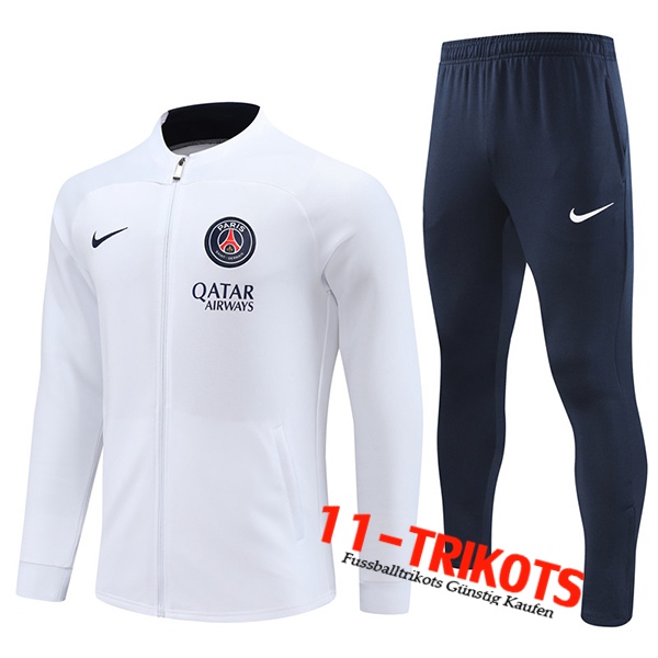 PSG Trainingsanzug (Jacke) Weiß 2022/2023