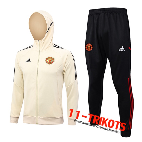 Trainingsanzug Mit Kapuze Trainingsjacke Windbreaker Manchester United Gelb 2023/2024