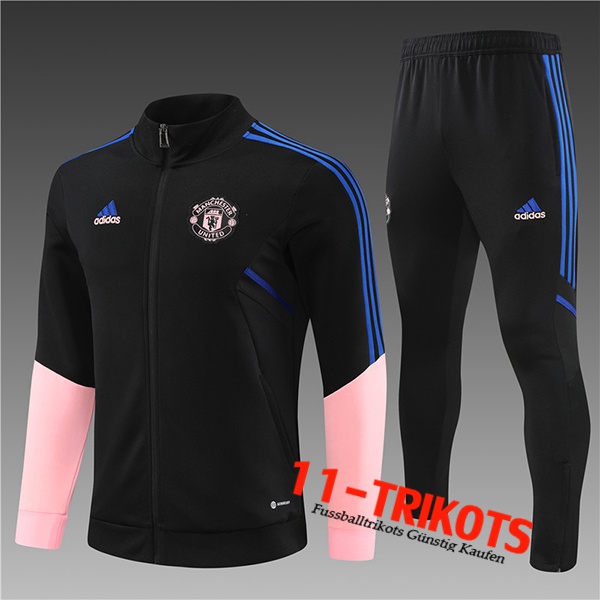 Manchester United Trainingsanzug (Jacke) Kinder Schwarz 2022/2023