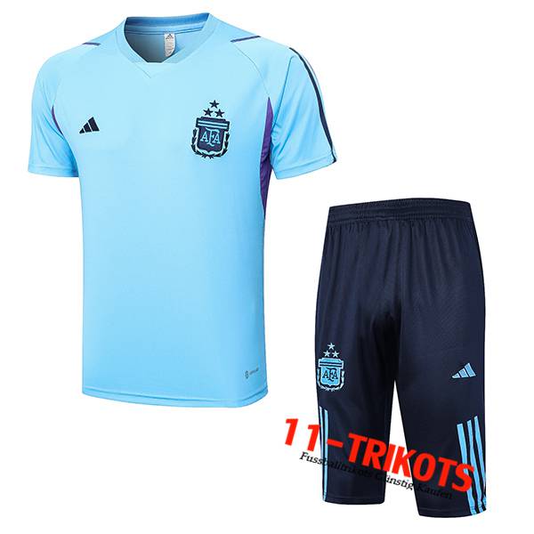 Argentin Trainingstrikot + Shorts Hellblau 2023/2024