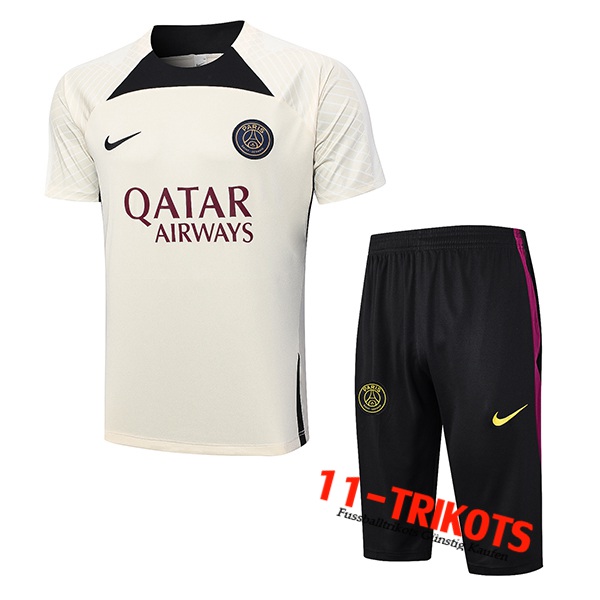 PSG Trainingstrikot + Shorts Gelb 2023/2024