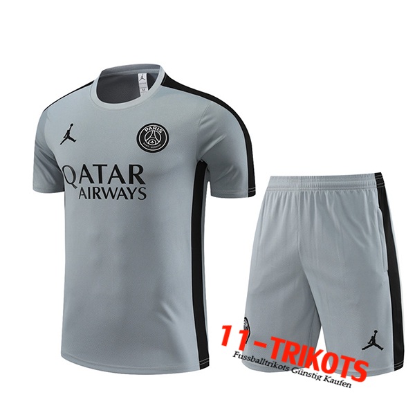 PSG Trainingstrikot + Shorts Grau 2023/2024