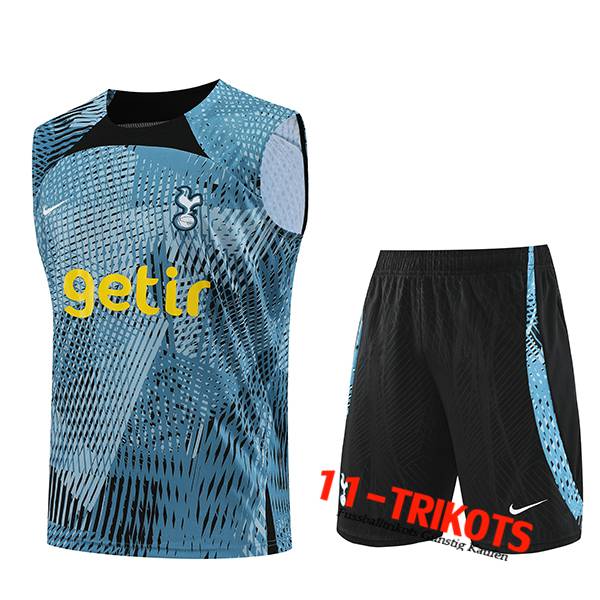 Tottenham Hotspur Trainings-Tanktop + Shorts Hellblau 2023/2024