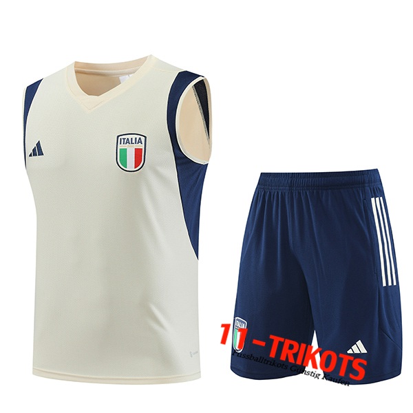 Italien Trainings-Tanktop + Shorts Wei? 2023/2024