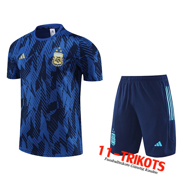 Argentin Trainingstrikot + Shorts Blau 2023/2024