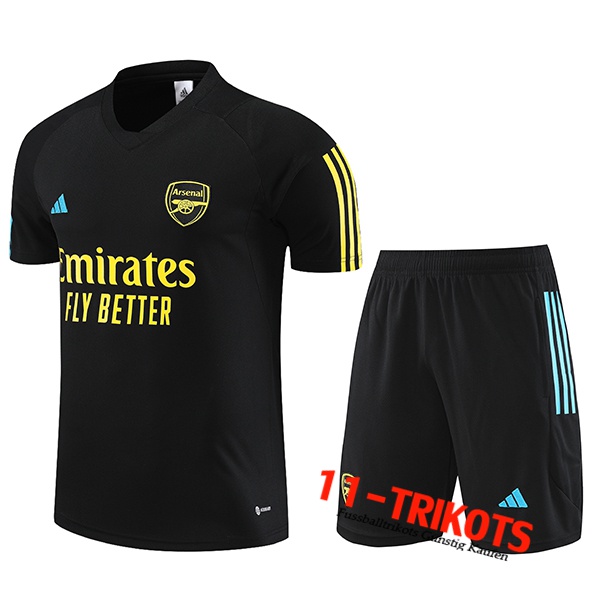 Arsenal Trainingstrikot + Shorts Schwarz 2023/2024