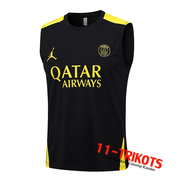 PSG Jordan Trainings-Tanktop Schwarz 2023/2024