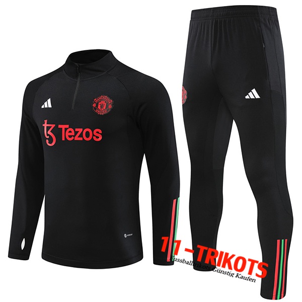 Manchester United Trainingsanzug Schwarz 2023/2024