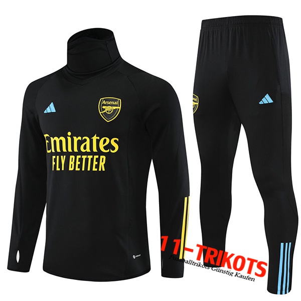 Arsenal Trainingsanzug High Collar Schwarz 2023/2024