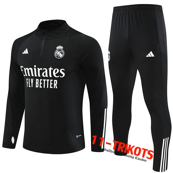 Real Madrid Trainingsanzug Schwarz 2023/2024