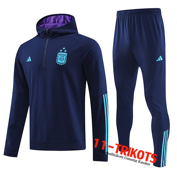 Argentin Trainingsanzug Mit Kapuze Navy blau 2023/2024