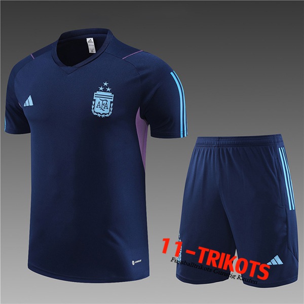 Argentiniene Trainingstrikot + Shorts Kinder Navy blau 2023/2024